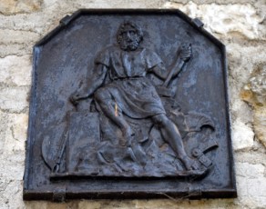 158. sign on forge wall