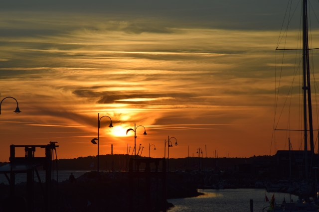 159. at sunset with kite sails