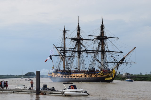 7. Canon salute as she passes