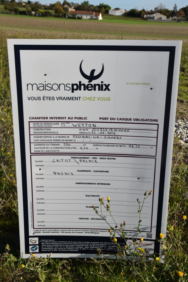 4. Building permit sign