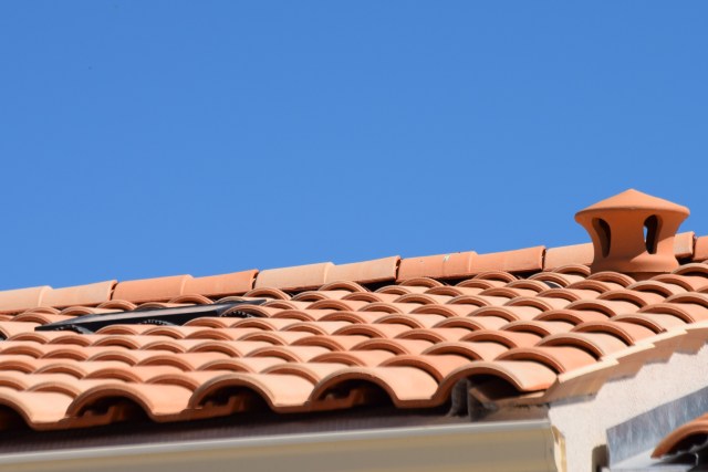 25. were black pipe exits the roof